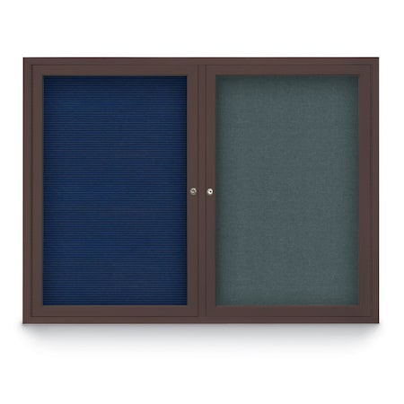 United Visual Products Corkboard, Med Grey/Black, 36" x 36" UV403-BLACK-MEDGRY